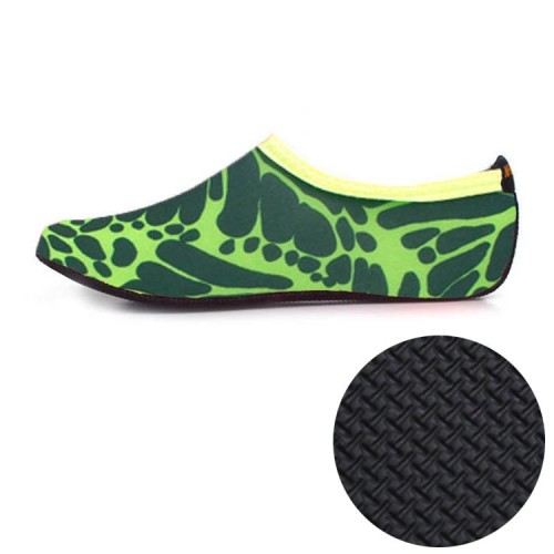 Scarpe e calzini da sub con suola sagomata suola in gomma antiscivolo da 3 mm, un paio (verde)