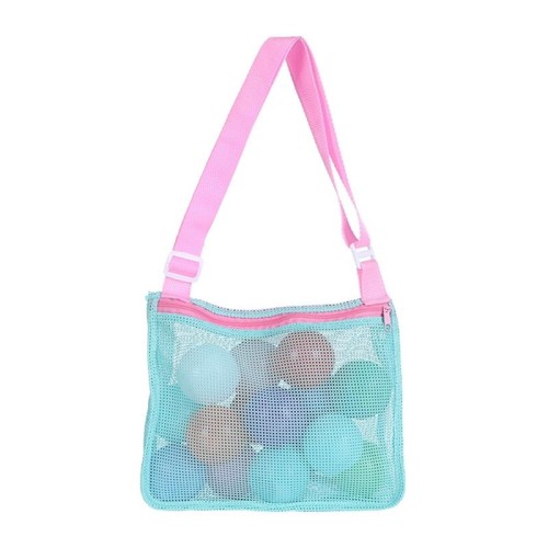 Borsa porta conchiglie per bambini, organizer per giocattoli da spiaggia (verde)