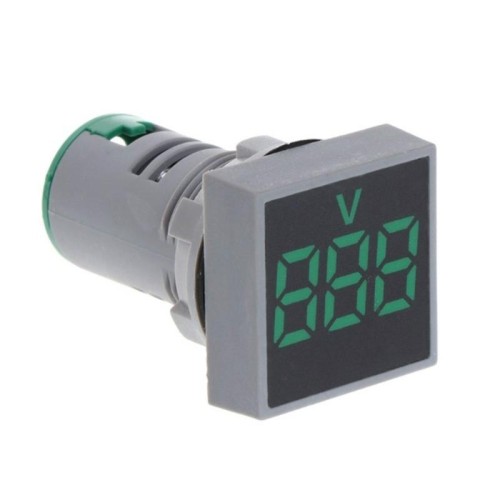 AD101-22VMS Mini AC 20-500V Voltmetro Quadrato LED Indicatore misuratore di tensione digitale (verde)