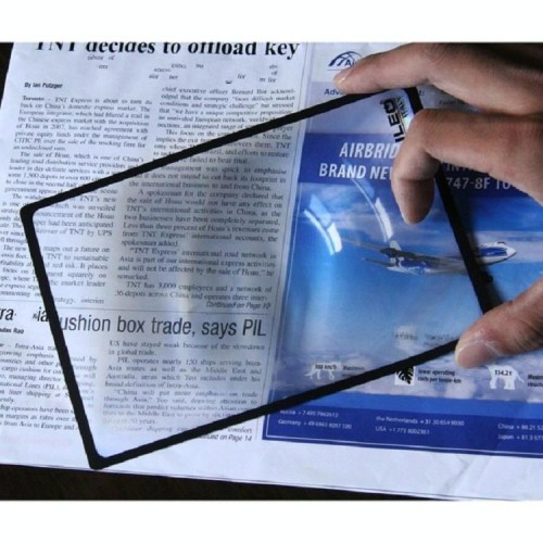 Lente di ingrandimento 3x Lente d'ingrandimento per biglietti da visita Lente sottile di carta, specifica: 120 × 180 mm