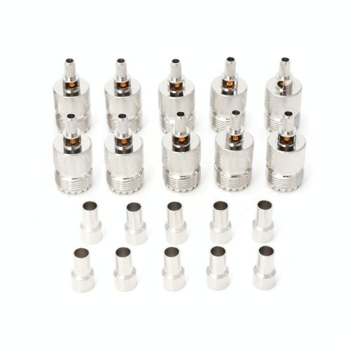 10 Set Adattatore coassiale con connettore RF crimpato jack femmina UHF per 5mm160;RG58160;RG142 /160;3D-FB160;Cavo