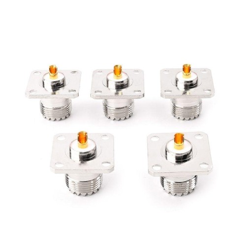 5 PCS UHF SO239 Adattatore per montaggio su telaio pannello flangia femmina