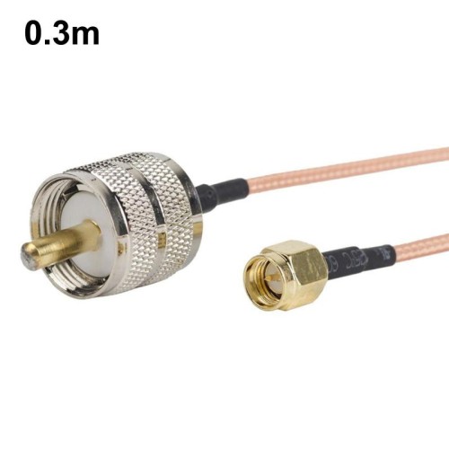 Cavo di connessione RF RG316 da SMA maschio a PL259 UHF maschio, lunghezza: 0,3 m