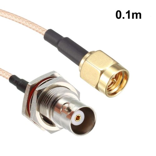 Cavo coassiale RF RG316 da SMA maschio a BNC femmina, lunghezza: 0,1 m