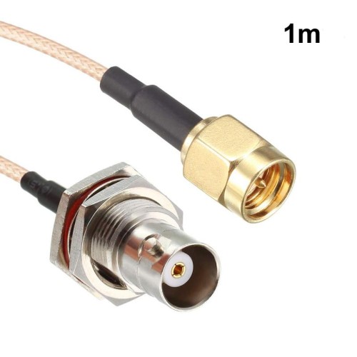 Cavo coassiale RF RG316 da SMA maschio a BNC femmina, lunghezza: 1 m