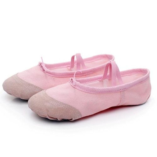 2 paia di scarpe da ballo morbide scarpe da ballo latino yoga scarpe sportive per bambini e adulti (rosa)