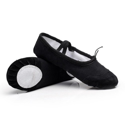2 paia di scarpe da ballo morbide scarpe da ballo latino yoga scarpe sportive per bambini e adulti (nero)