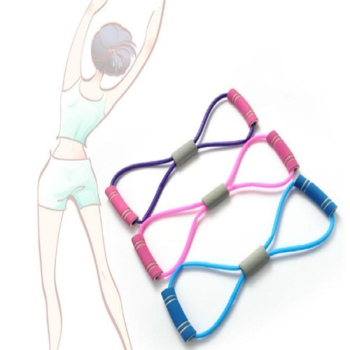 Corda elastica per petto elasticizzato in lattice per uso domestico Corda per otto caratteri Attrezzatura per il fitness (blu)