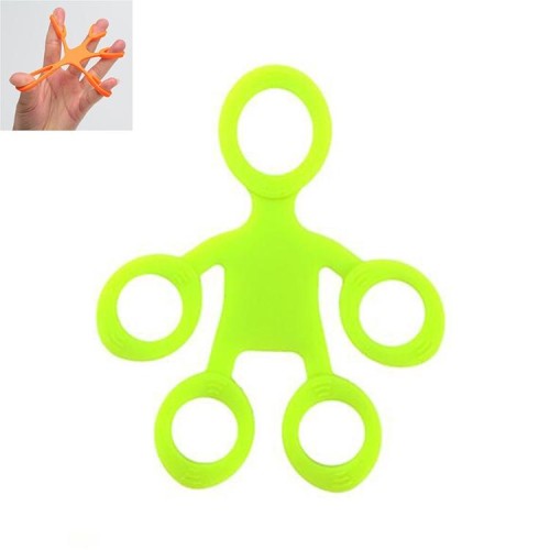 Anello di trazione per esercizi da polso con forza per dita in silicone umanoide (verde)
