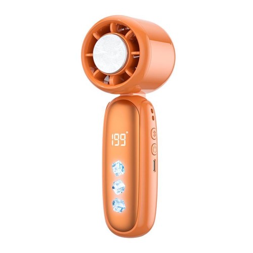 Ventilatore portatile ad alta velocità con display digitale K22 (arancione)