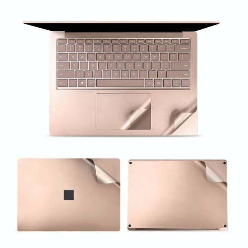 Set di adesivi per pellicola protettiva per notebook 4 in 1 per Microsoft Surface Laptop 3 da 13,5 pollici (oro)