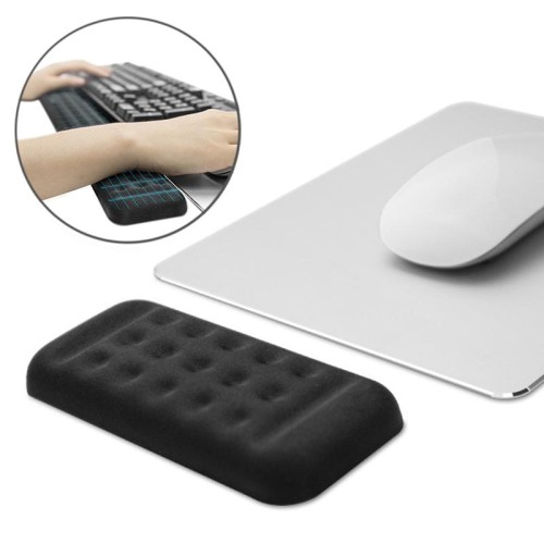 Mouse pad in memory foam per tastiera meccanica, dimensioni: mano singola (nero)