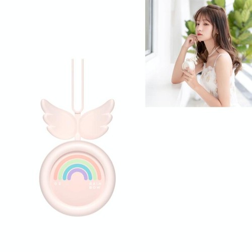 Ventilatore di ricarica USB Mini ventaglio senza spazzole con tracolla appesa al collo (blu)