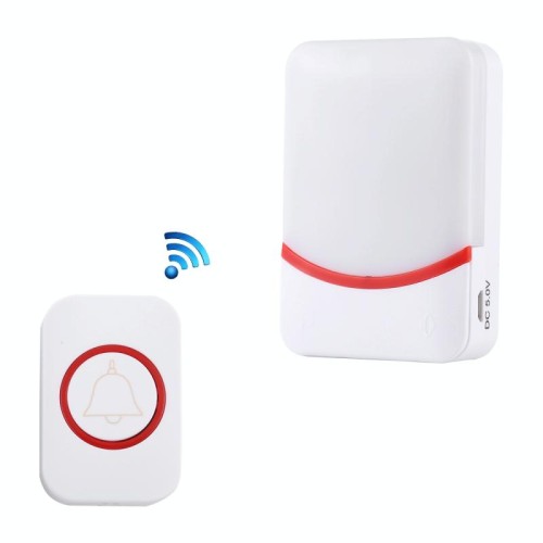CMF1188 Campanello senza fili con telecomando per musica domestica con 38 suonerie e luci lampeggianti colorate + suonerie / suonerie / luci lampeggianti colorate 3 modalità (bianco)