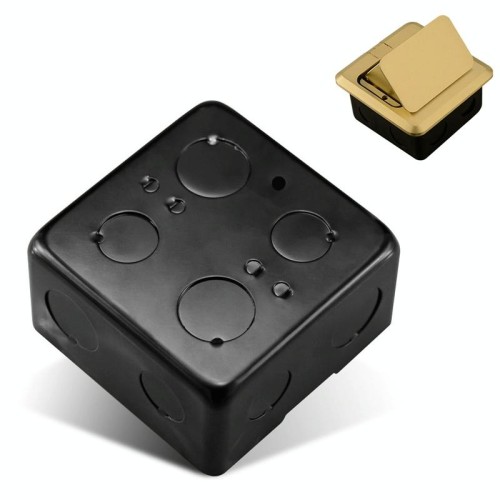 Scatola inferiore con spina a pavimento da 86 mm Scatola per cavo a cassetta per uso domestico a pop-up a cinque fori impermeabile con pavimento (nero)