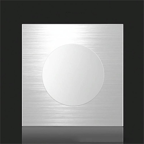 Pannello interruttori LED per trafilatura in alluminio grigio da 86 mm, stile: pannello vuoto