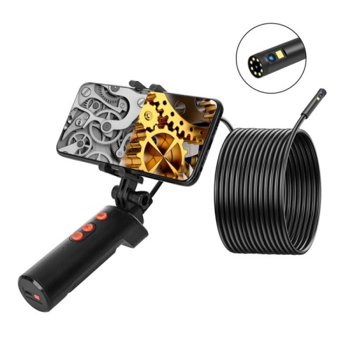 F280 1080P IP68 Endoscopio digitale WiFi a doppia fotocamera impermeabile, lunghezza: cavo rigido da 2 m (nero)