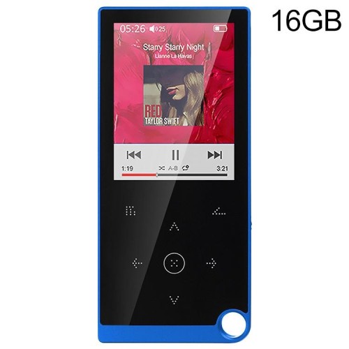 E05 2,4 pollici Touch-Pulsante MP4 / MP3 Lossless Player Music Player, supporto E-book / Sveglia / Arresto timer, Capacità di memoria: 16 GB senza Bluetooth (grigio argento)