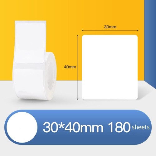 Carta termica per etichette Carta autoadesiva Asset fisso Etichetta per abbigliamento alimentare Cartellino del prezzo per NIIMBOT B11 / B3S, Dimensioni: 30x40mm 180 fogli