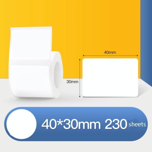 Carta termica per etichette Carta autoadesiva Asset fisso Etichetta per abbigliamento alimentare Etichetta del prezzo per NIIMBOT B11 / B3S, dimensioni: 40x30mm 230 fogli