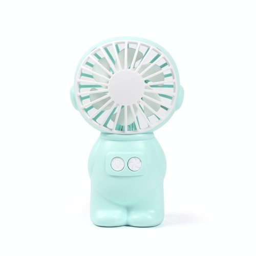 FY040 2 PCS Ventilatore portatile da esterno USB portatile Mini ventilatore da tavolo per ufficio con luce notturna (verde)