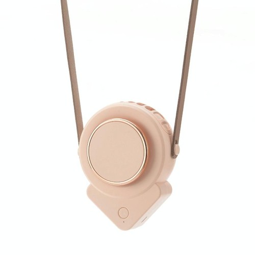 H3 Mini Lazy USB Hanging Neck Fan Student Outdoor Leafless Triangle Fan(Military Green)