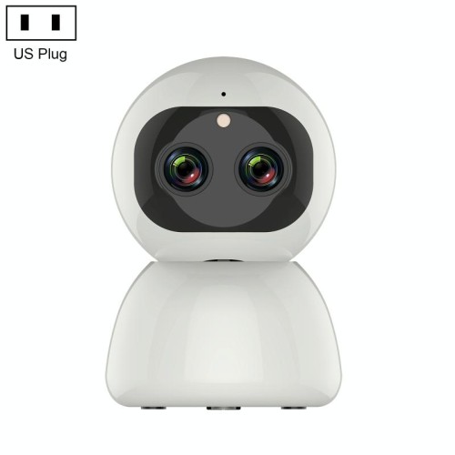 YT48 HD Wireless Indoor Network Shaking Head Binocular Camera, Support Motion Detection & Infrared Night Vision & Micro SD Card, AU Plug