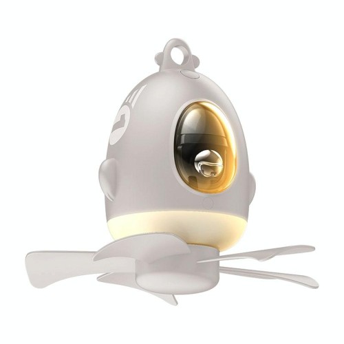 MF023 Airplane Night Light Pleacing Fan Famiglia USB Telecomando ventilatore (bianco)