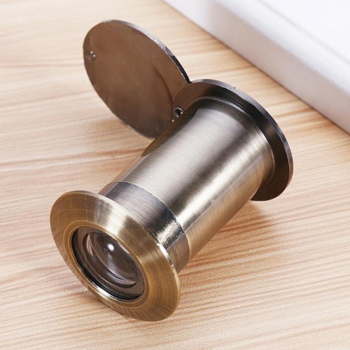 2 PCS Security Door Cat Eye HD Lente in vetro da 200 gradi Andangolare Anti-Tiny Hotel Eye Eye, Specifica: 26mm Verde Bronzo