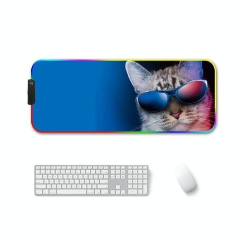 260x390x3mm F-01 Transfer termico in gomma RGB Luminoso Mouse Pad (Brontosaurus)