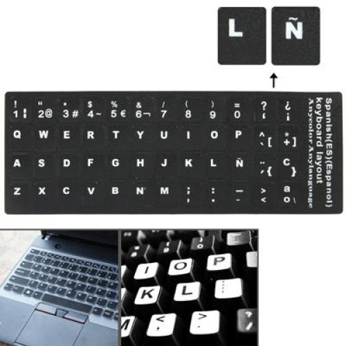 Autoadesivo di layout della tastiera di apprendimento spagnolo per laptop / tastiera del computer desktop