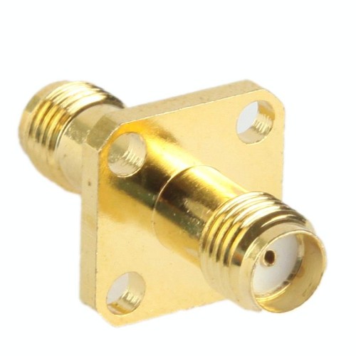 Adattatore coassiale SMA femmina a SMA femmina (oro)