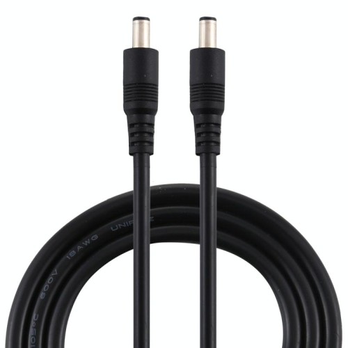 Spina di alimentazione CC da 8 A Cavo connettore adattatore da maschio a maschio da 5,5 x 2,1 mm, lunghezza: 50 cm (nero)