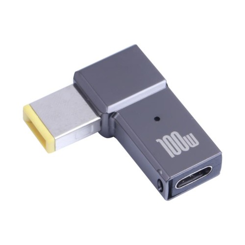 100W USB-C / Type-C femminile a grande adattatore da computer quadrato per Lenovo