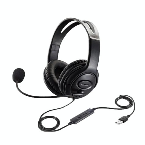 Auricolare cablato a testa con microfono, stile: GAE-109