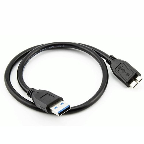 Cavo dati USB 3.0 maschio al micro USB per HDD mobile esterno, lunghezza del cavo: 1,8 m (nero)