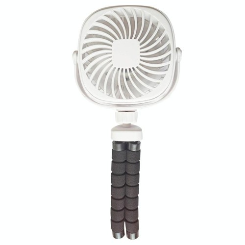 Polopus passeggino Deformation Fan Desktop Portatile portatile USB Piccolo ventilatore, colore: 2200mAh bianco