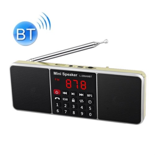 L-288AM Bluetooth Dual Speaker Radio Player MP3 Supporto scheda TF / disco U con display a LED (blu)