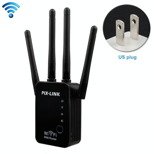 Ripetitore Wireless Smart WiFi Router con 4 Antenne WiFi, Specifiche Spina: Spina USA (Bianca)