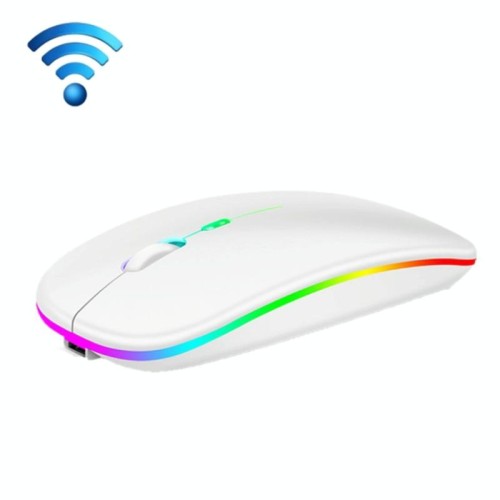 3 tasti RGB retroilluminato silenzioso bluetooth wireless a doppia modalità mouse (nero)