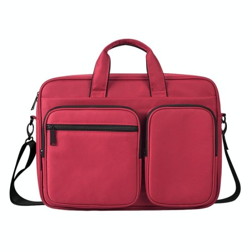 DJ02 Borsa per laptop impermeabile di grande capacità, dimensione: 13,3 pollici (vino rosso)