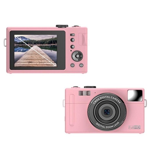 R1 48 milioni di pixel HD Fotocamera digitale per bambini con schermo IPS da 3,0 pollici, specifiche: rosa + lettore di schede