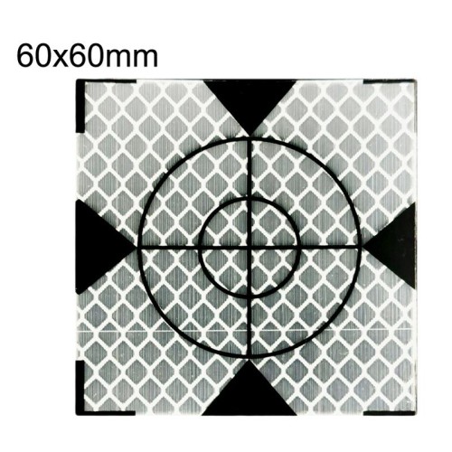 FP001 Adesivo riflettente per mappatura tunnel diamantato Monitoraggio punto di misurazione, dimensioni: 60x60mm con triangolo