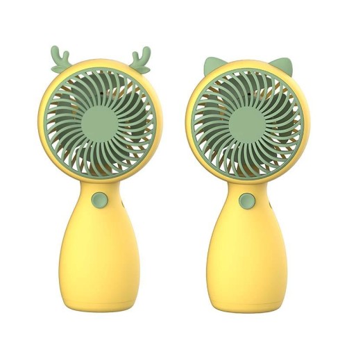 Mini ricarica USB MLS6035 da 2 pezzi con piccola ventola per cordino, consegna casuale stile (bianco)
