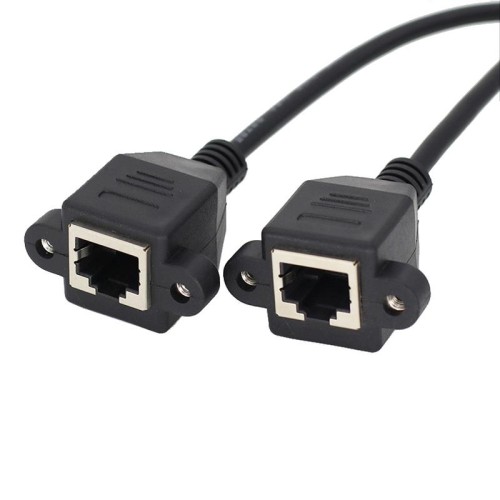 Cavo di prolunga LAN RJ45 femmina-femmina con blocco a vite, lunghezza: 60 cm