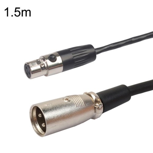 Xlrmini Caron Cavo di bilanciamento da maschio a mini femmina per cavo audio per microfono scheda audio 48V, lunghezza: 1,5 m