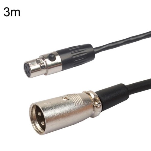 Xlrmini Caron Cavo di bilanciamento da maschio a mini femmina per cavo audio per microfono scheda audio 48V, lunghezza: 3 m