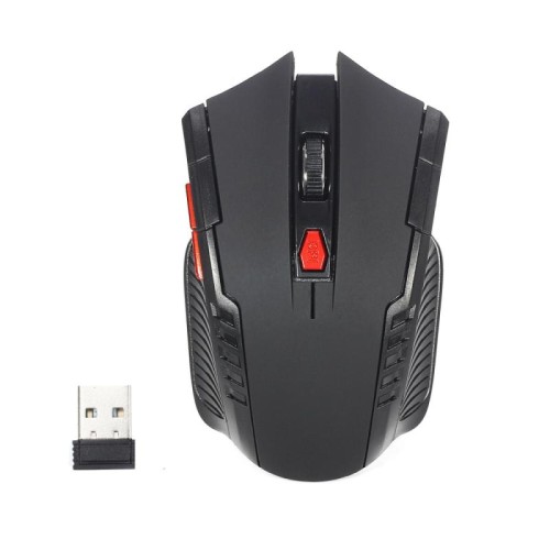HXSJ A882 Mouse da ufficio wireless regolabile a tre velocità 2.4G 1600DPI a 6 tasti (nero)