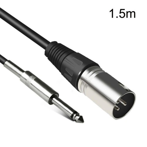 Cavo audio per microfono da 6,35 mm Caron maschio a XLR a 2 pin Bilanciamento linea mixer, dimensioni: 1,5 m