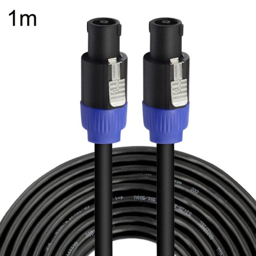 Cavo audio da maschio a maschio a quattro conduttori Ohm Cavo ad anello Cavo per altoparlanti da palco 1 m (blu nero)